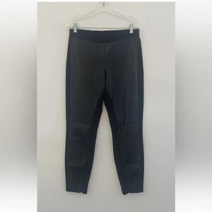 Tahari Black Faux Leather Pull On Ankle Zip Pants Women's Size 10 (561)‎